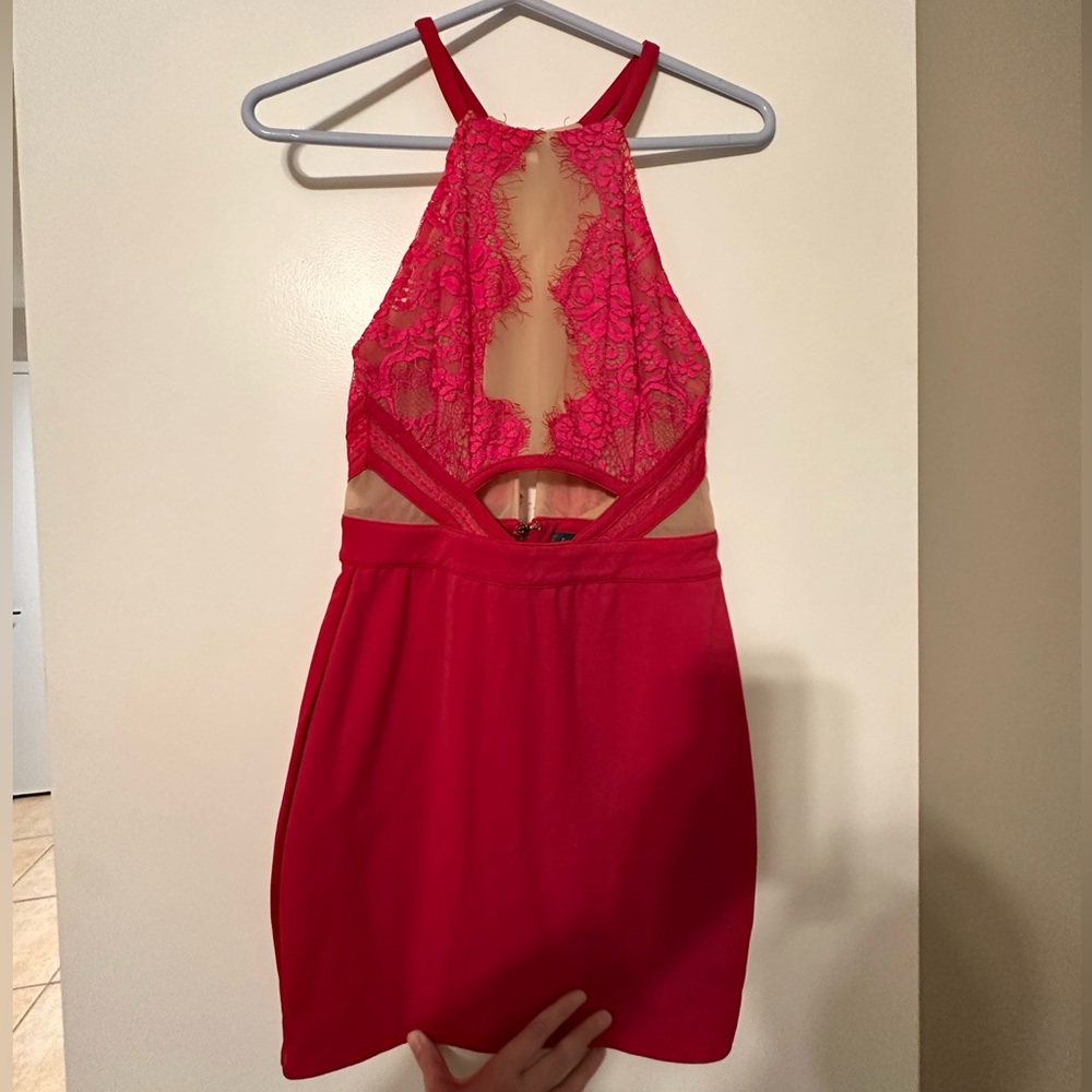 Hot Pink Lace Dress